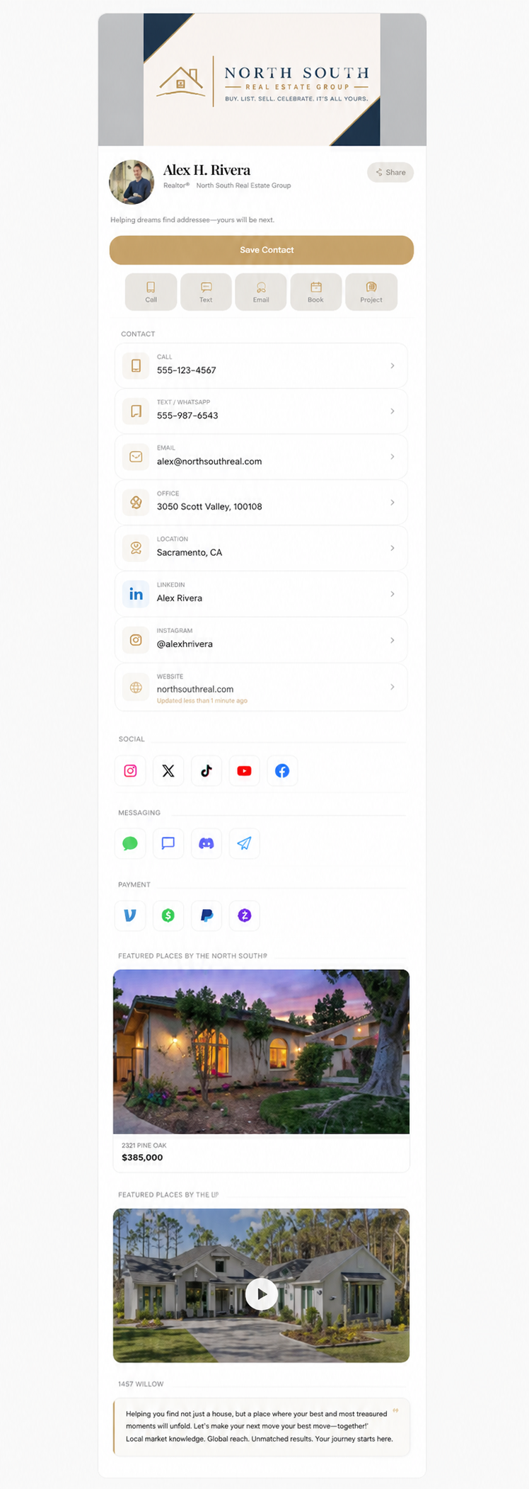 Example Forje profile for Alex H. Rivera