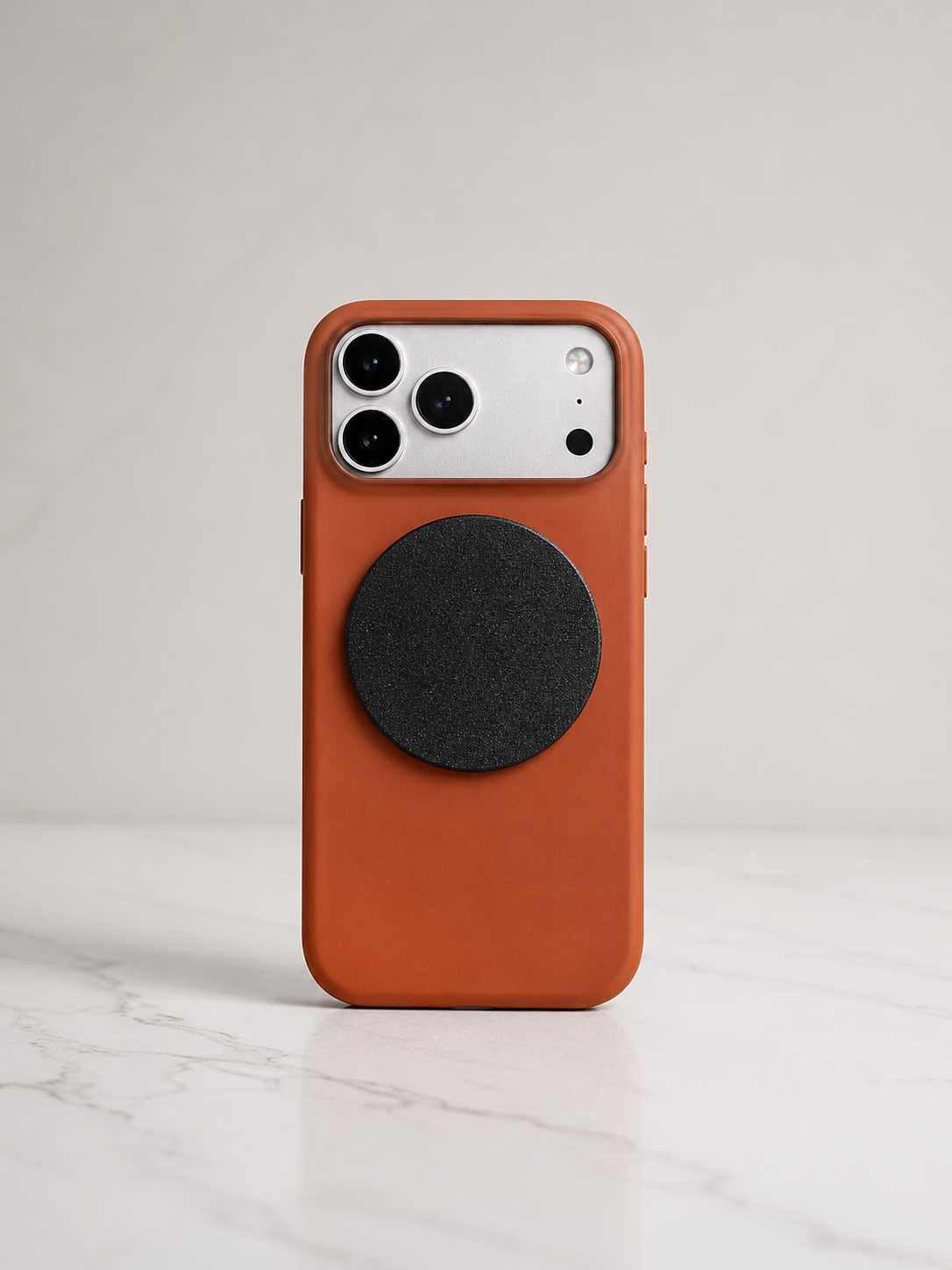 Matte black Forje Sigil on a phone
